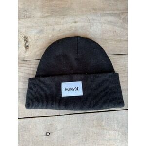Hurley Beanie Hat‎ Skull Cap Winter Hat Hurley Patch Black Color